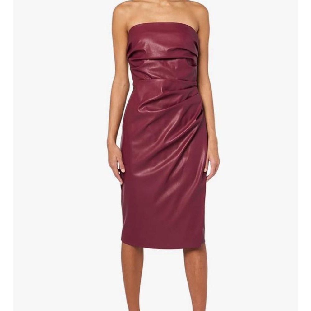NEW RONNY KOBO mendez dress in oxblood